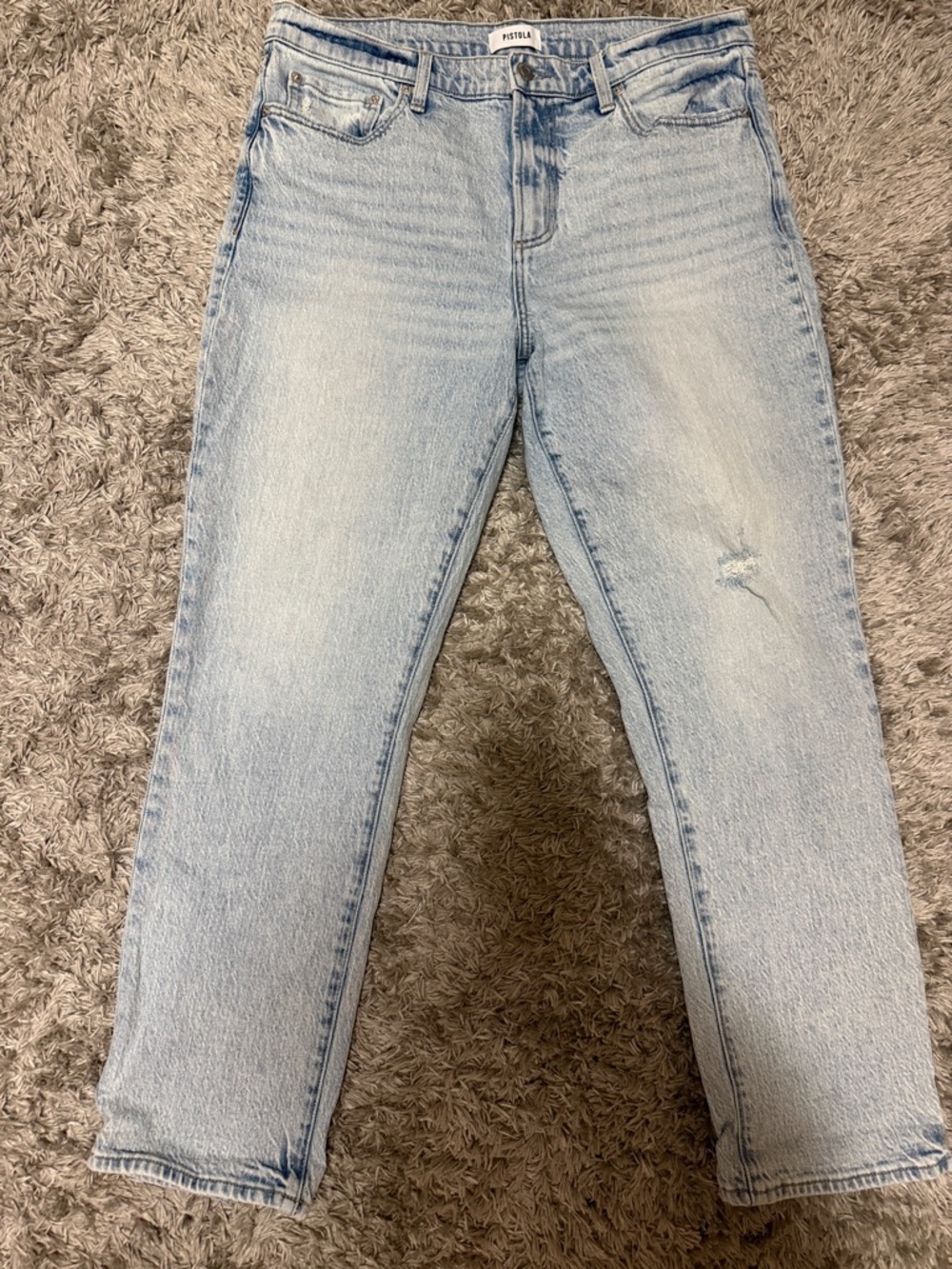 pistola Light Blue Straight Leg Jeans